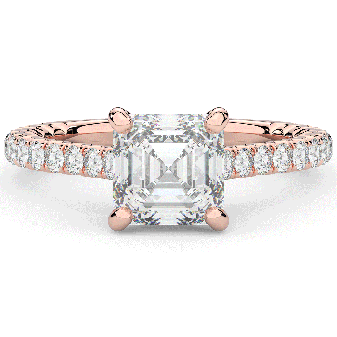 2.40CT.TW ASSCHER LAB DIAMOND ENGAGEMENT RING - Nazarelle