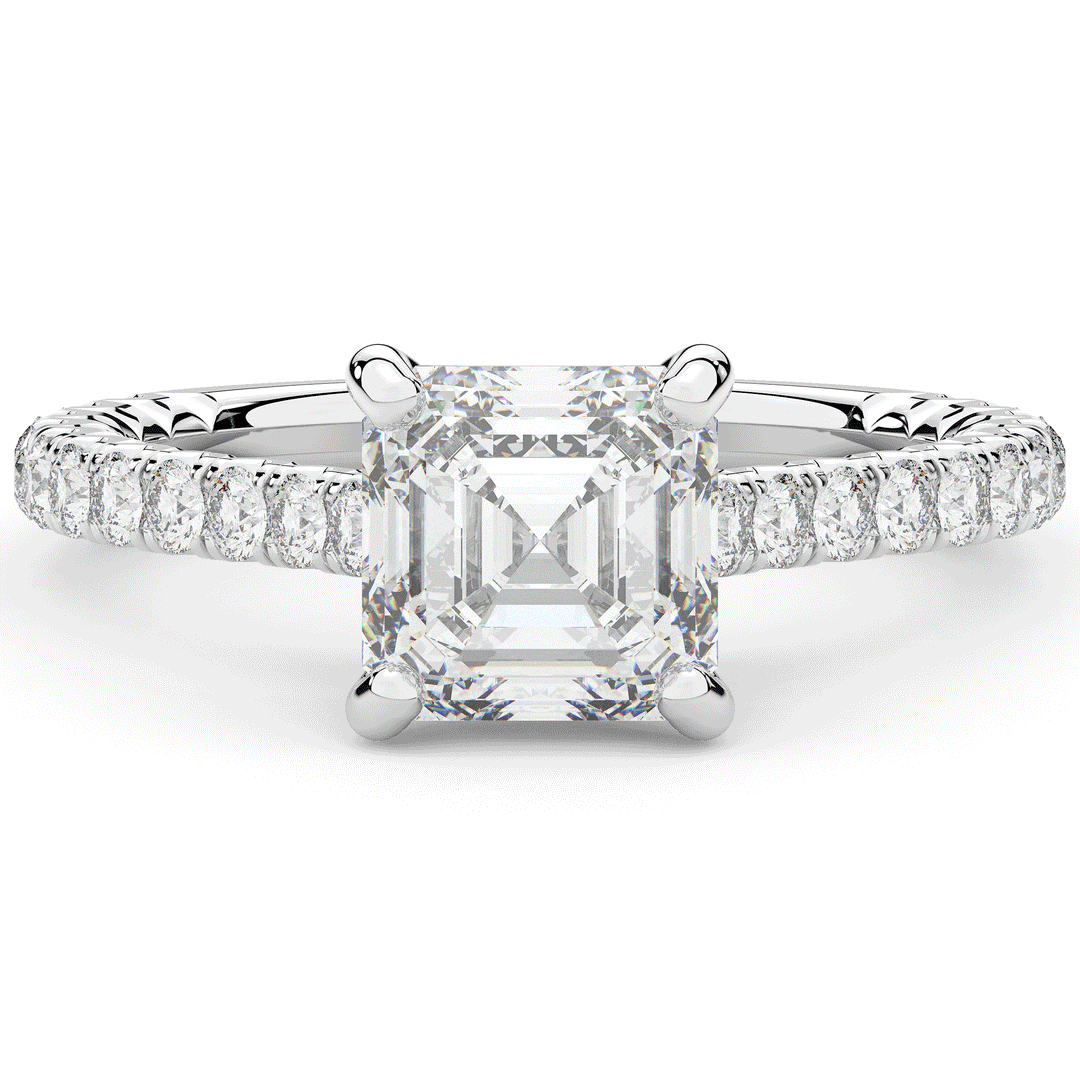 2.40CT.TW ASSCHER LAB DIAMOND ENGAGEMENT RING - Nazarelle