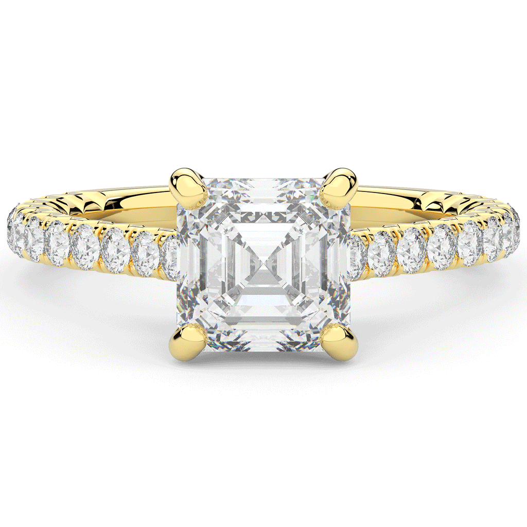 2.40CT.TW ASSCHER LAB DIAMOND ENGAGEMENT RING - Nazarelle
