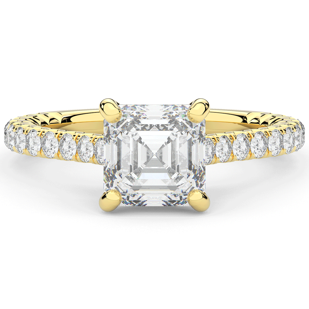 2.40CT.TW ASSCHER LAB DIAMOND ENGAGEMENT RING - Nazarelle