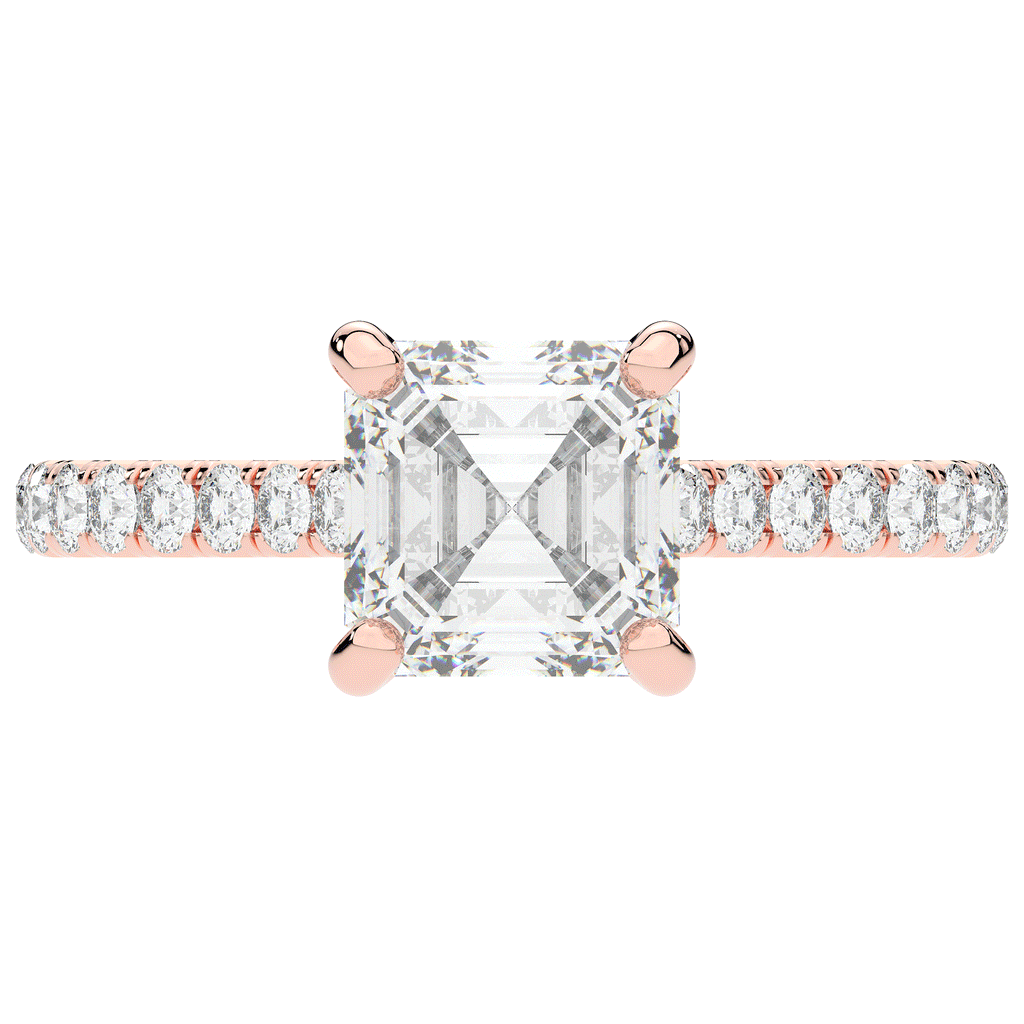 2.40CT.TW ASSCHER LAB DIAMOND ENGAGEMENT RING - Nazarelle