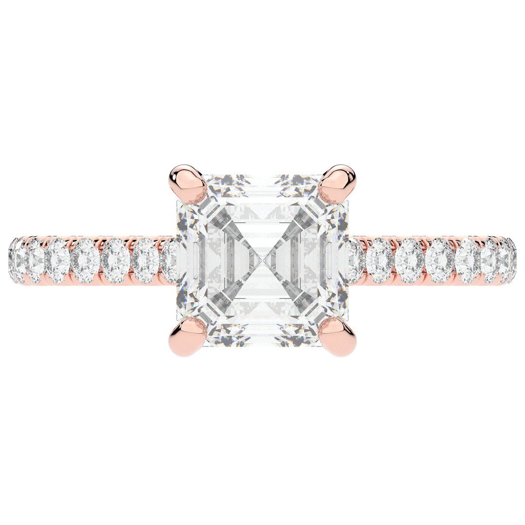 2.40CT.TW ASSCHER LAB DIAMOND ENGAGEMENT RING - Nazarelle