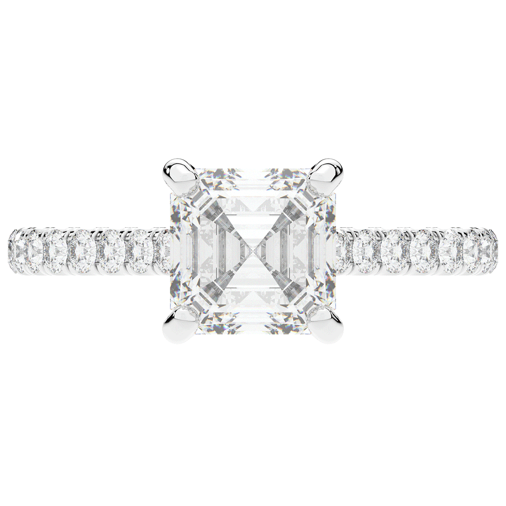 2.40CT.TW ASSCHER LAB DIAMOND ENGAGEMENT RING - Nazarelle