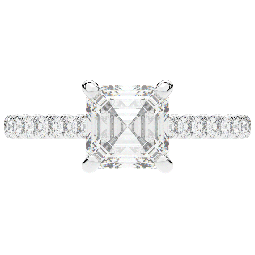 2.40CT.TW ASSCHER LAB DIAMOND ENGAGEMENT RING - Nazarelle