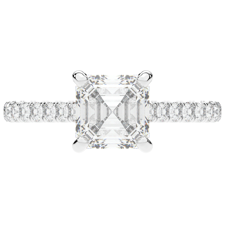 2.40CT.TW ASSCHER LAB DIAMOND ENGAGEMENT RING - Nazarelle