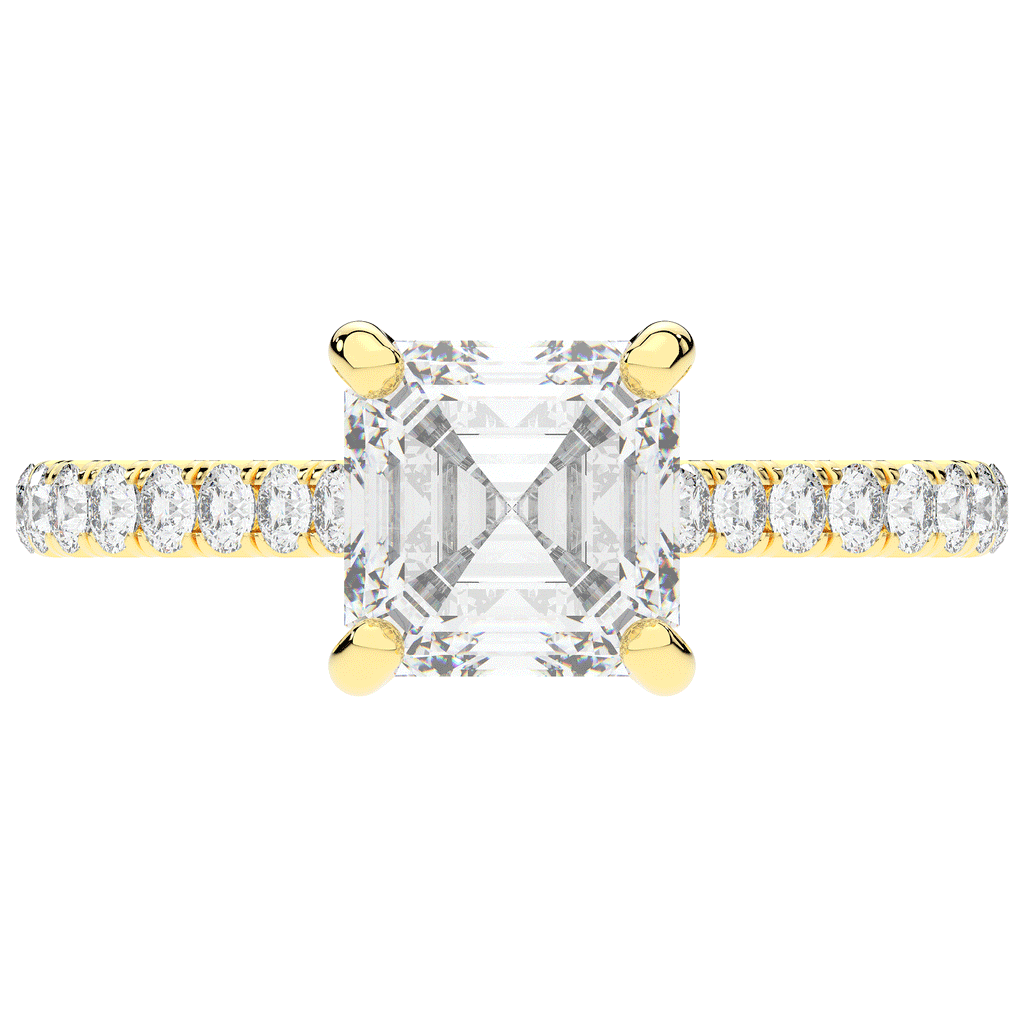2.40CT.TW ASSCHER LAB DIAMOND ENGAGEMENT RING - Nazarelle