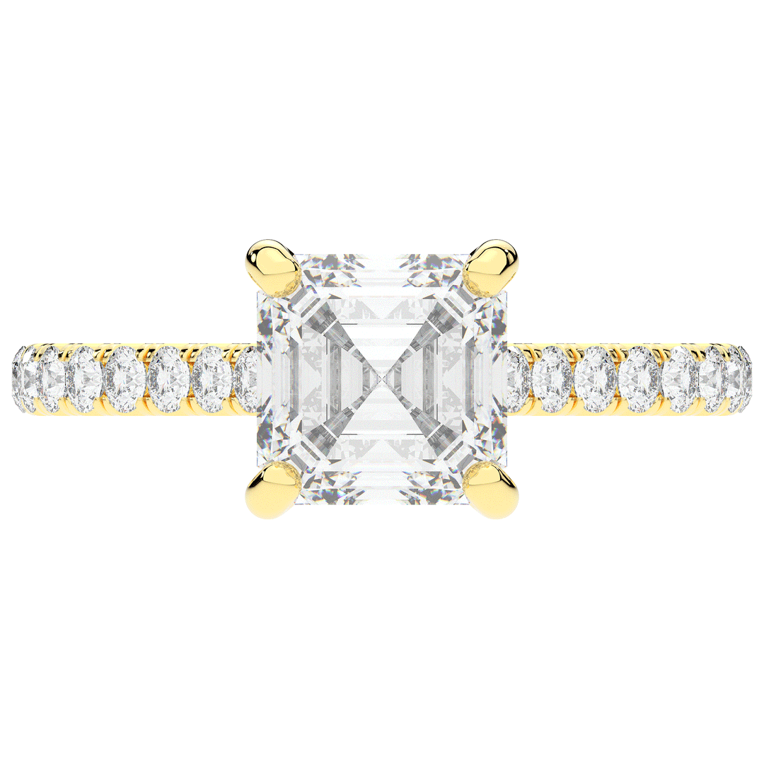 2.40CT.TW ASSCHER LAB DIAMOND ENGAGEMENT RING - Nazarelle