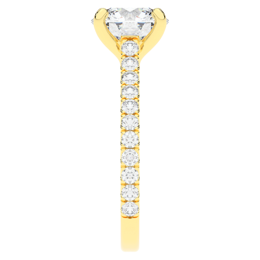 2.40CT.TW ROUND LAB DIAMOND ENGAGEMENT RING - Nazarelle
