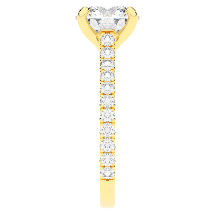 2.40CT.TW ROUND LAB DIAMOND ENGAGEMENT RING - Nazarelle