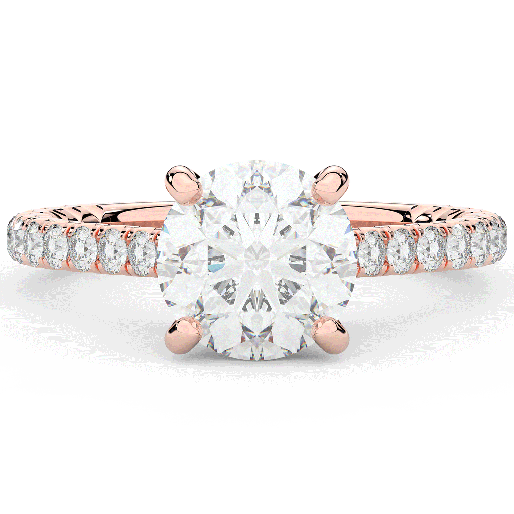 2.40CT.TW ROUND LAB DIAMOND ENGAGEMENT RING - Nazarelle