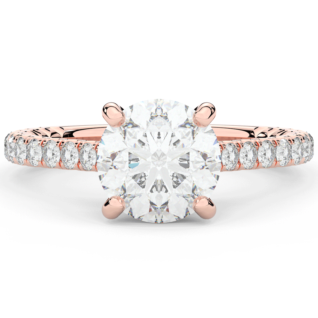 2.40CT.TW ROUND LAB DIAMOND ENGAGEMENT RING - Nazarelle