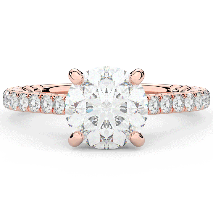 2.40CT.TW ROUND LAB DIAMOND ENGAGEMENT RING - Nazarelle
