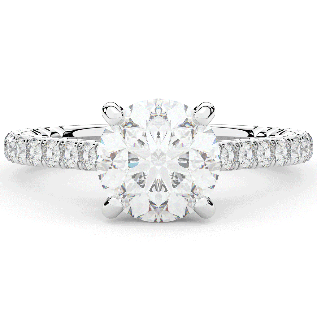 2.40CT.TW ROUND LAB DIAMOND ENGAGEMENT RING - Nazarelle