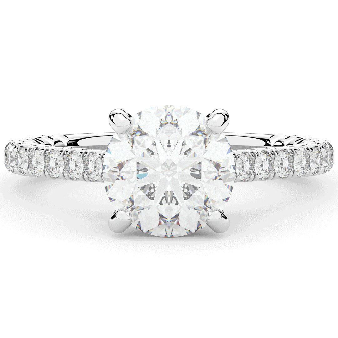 2.40CT.TW ROUND LAB DIAMOND ENGAGEMENT RING - Nazarelle