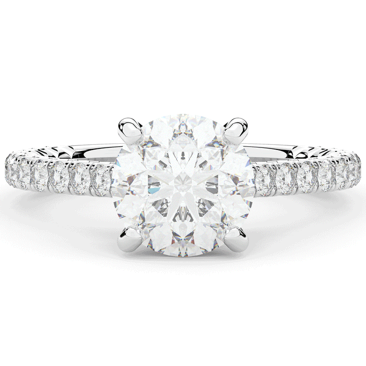 2.40CT.TW ROUND LAB DIAMOND ENGAGEMENT RING - Nazarelle