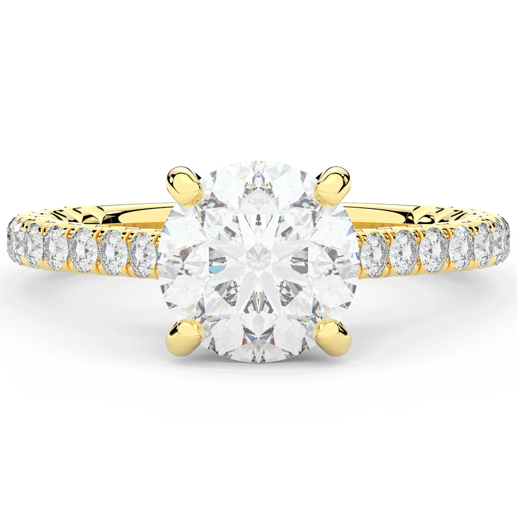 2.40CT.TW ROUND LAB DIAMOND ENGAGEMENT RING - Nazarelle