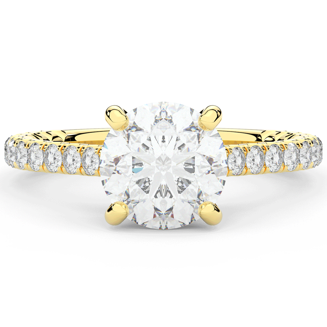 2.40CT.TW ROUND LAB DIAMOND ENGAGEMENT RING - Nazarelle