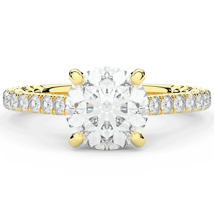 2.40CT.TW ROUND LAB DIAMOND ENGAGEMENT RING - Nazarelle