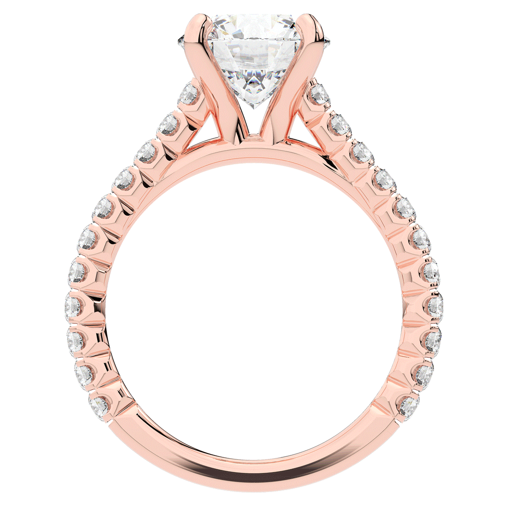2.40CT.TW ROUND LAB DIAMOND ENGAGEMENT RING - Nazarelle