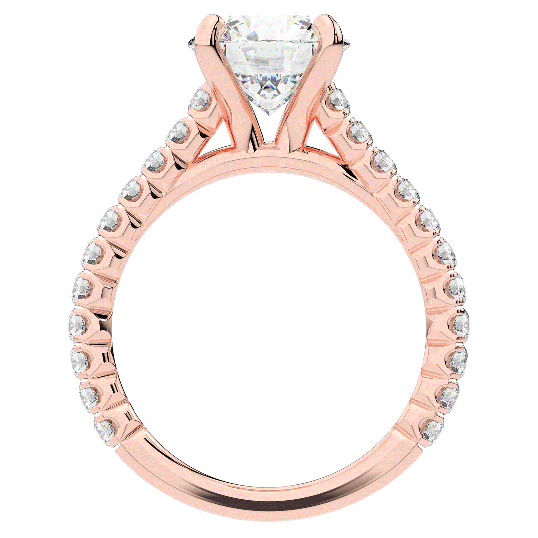 2.40CT.TW ROUND LAB DIAMOND ENGAGEMENT RING - Nazarelle