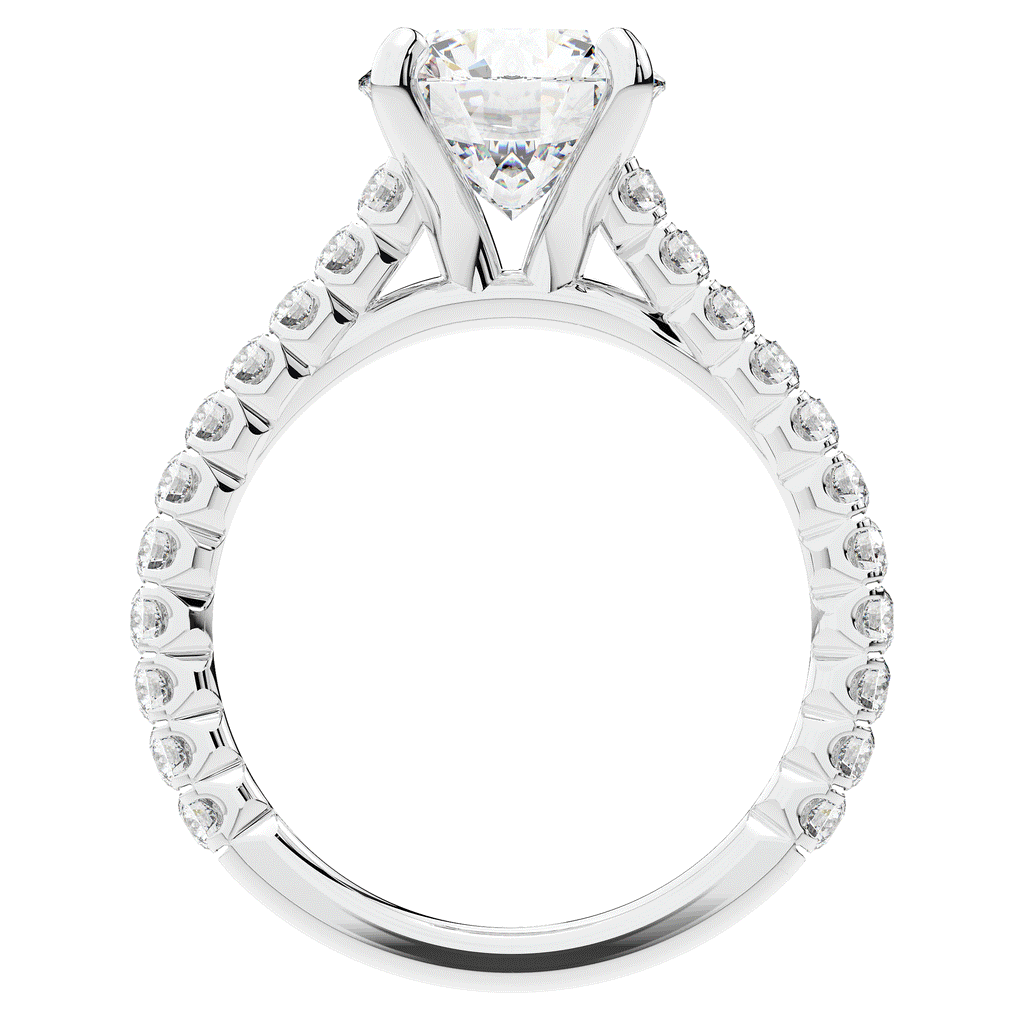 2.40CT.TW ROUND LAB DIAMOND ENGAGEMENT RING - Nazarelle