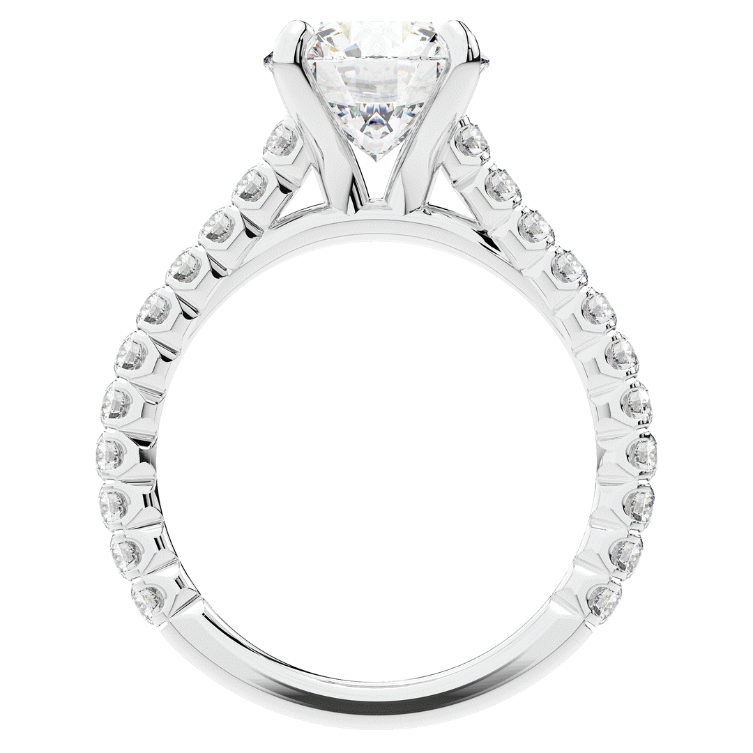 2.40CT.TW ROUND LAB DIAMOND ENGAGEMENT RING - Nazarelle