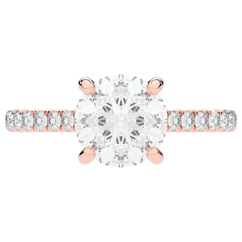 2.40CT.TW ROUND LAB DIAMOND ENGAGEMENT RING - Nazarelle