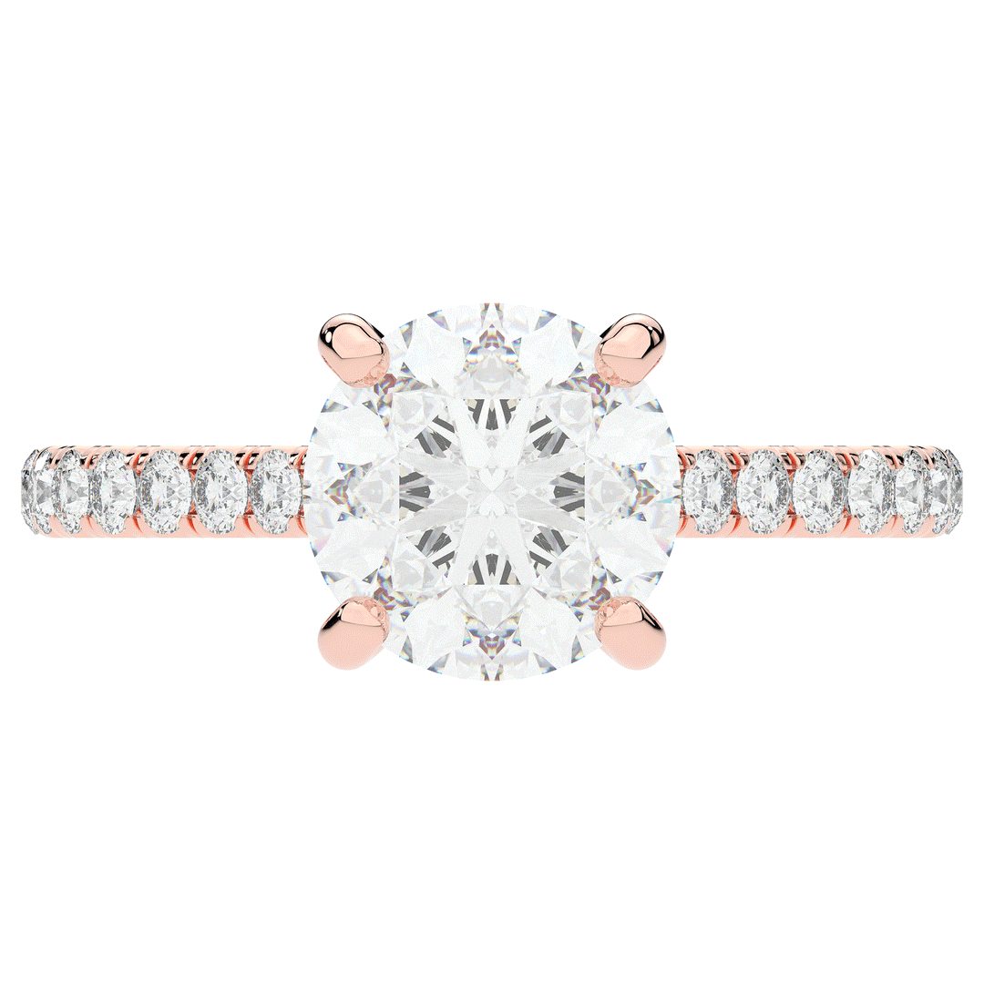 2.40CT.TW ROUND LAB DIAMOND ENGAGEMENT RING - Nazarelle