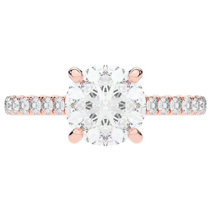 2.40CT.TW ROUND LAB DIAMOND ENGAGEMENT RING - Nazarelle