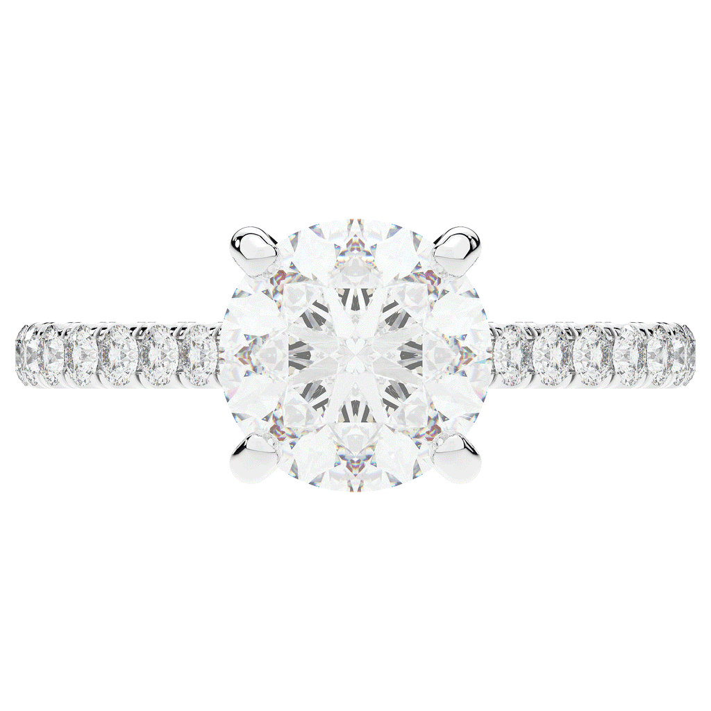 2.40CT.TW ROUND LAB DIAMOND ENGAGEMENT RING - Nazarelle