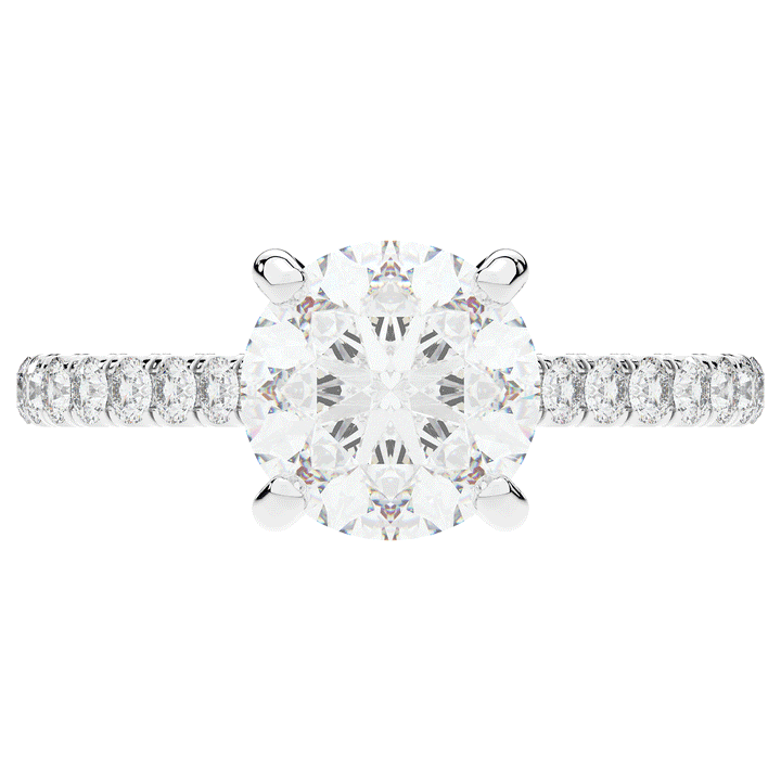 2.40CT.TW ROUND LAB DIAMOND ENGAGEMENT RING - Nazarelle