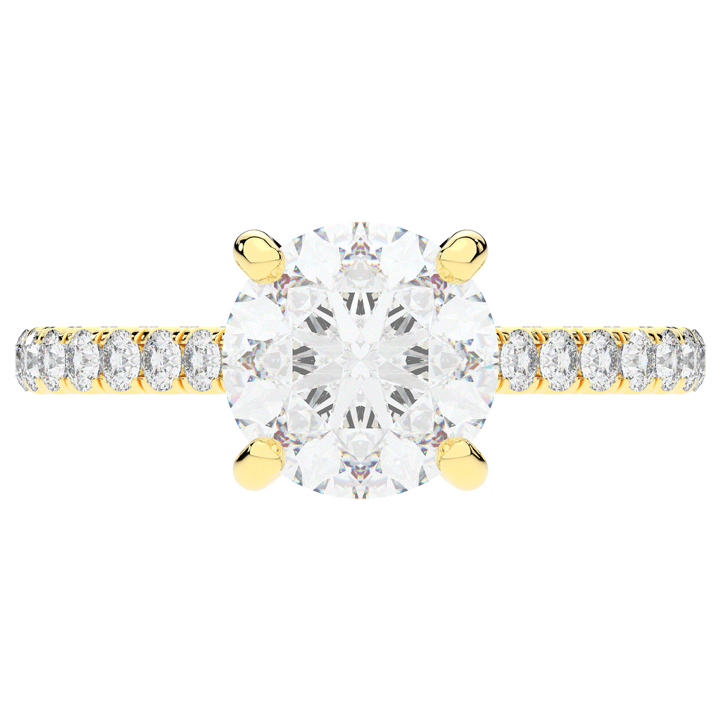 2.40CT.TW ROUND LAB DIAMOND ENGAGEMENT RING - Nazarelle