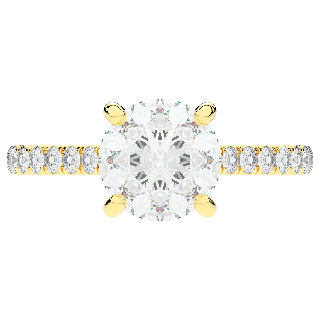 2.40CT.TW ROUND LAB DIAMOND ENGAGEMENT RING - Nazarelle