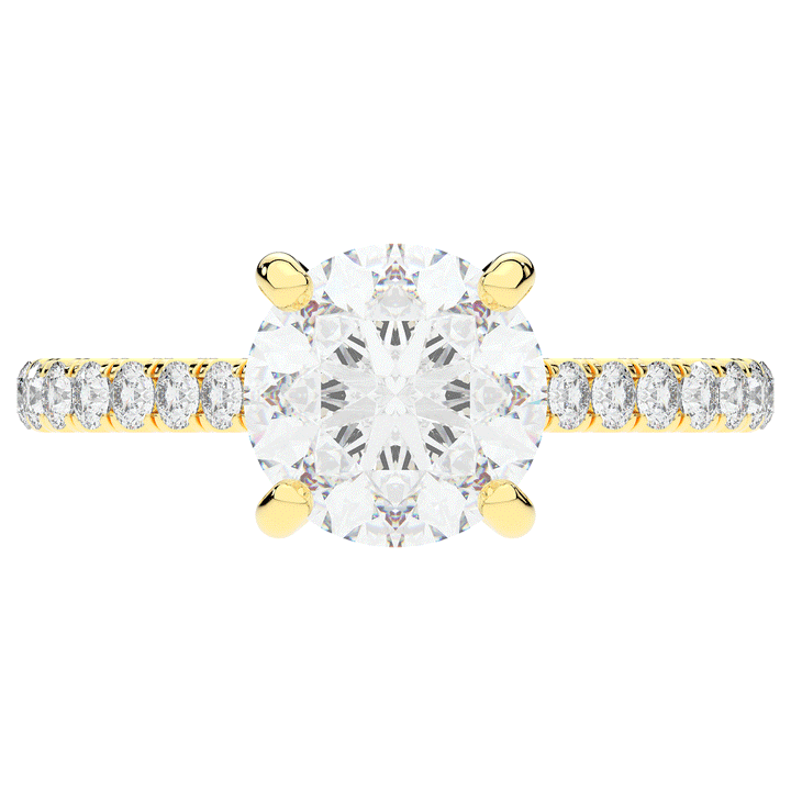 2.40CT.TW ROUND LAB DIAMOND ENGAGEMENT RING - Nazarelle
