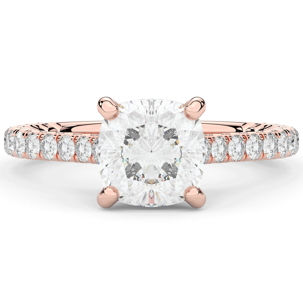 2.40CT.TW CUSHION LAB DIAMOND ENGAGEMENT RING - Nazarelle