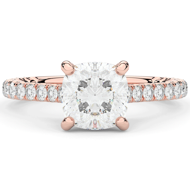 2.40CT.TW CUSHION LAB DIAMOND ENGAGEMENT RING - Nazarelle