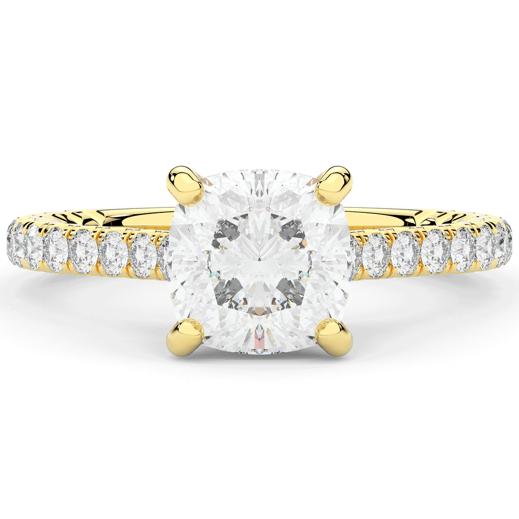 2.40CT.TW CUSHION LAB DIAMOND ENGAGEMENT RING - Nazarelle