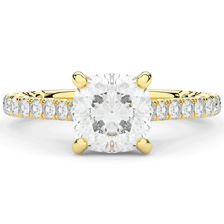 2.40CT.TW CUSHION LAB DIAMOND ENGAGEMENT RING - Nazarelle