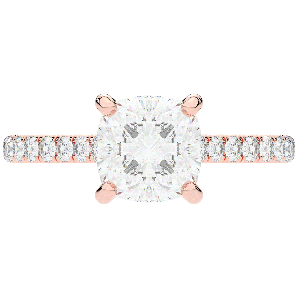 2.40CT.TW CUSHION LAB DIAMOND ENGAGEMENT RING - Nazarelle