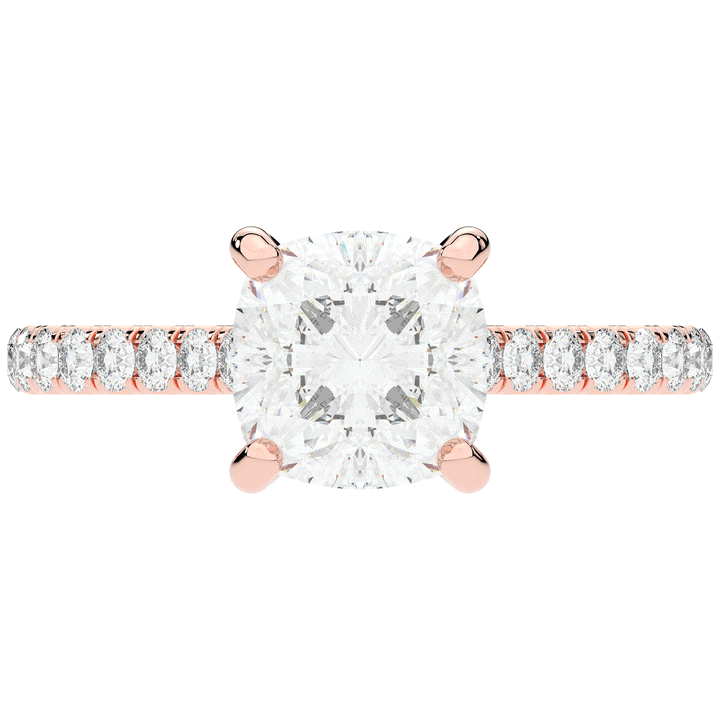 2.40CT.TW CUSHION LAB DIAMOND ENGAGEMENT RING - Nazarelle
