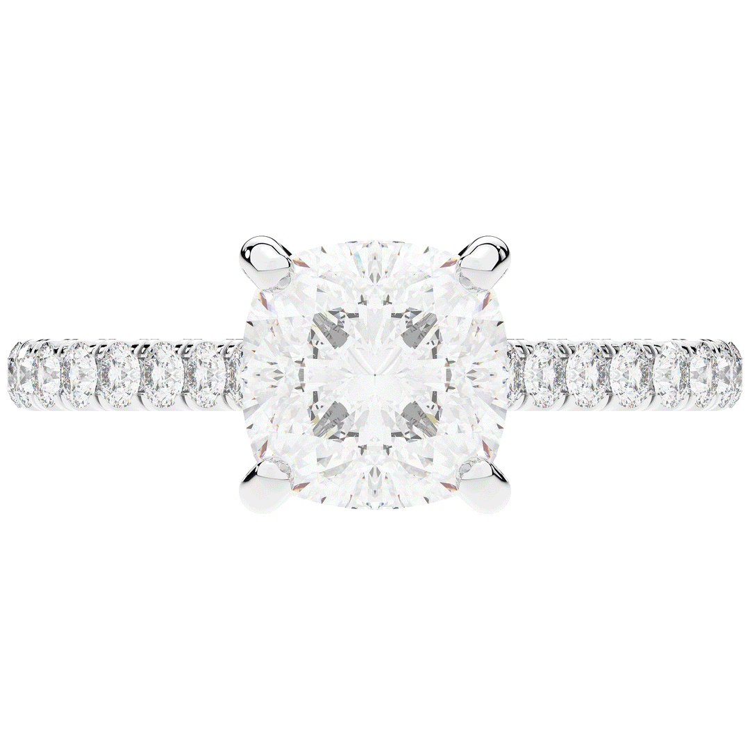 2.40CT.TW CUSHION LAB DIAMOND ENGAGEMENT RING - Nazarelle