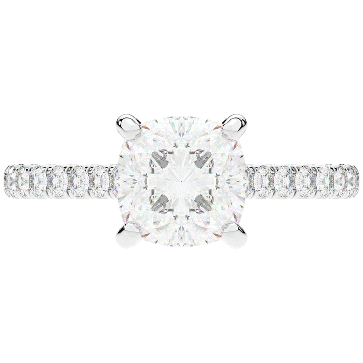 2.40CT.TW CUSHION LAB DIAMOND ENGAGEMENT RING - Nazarelle