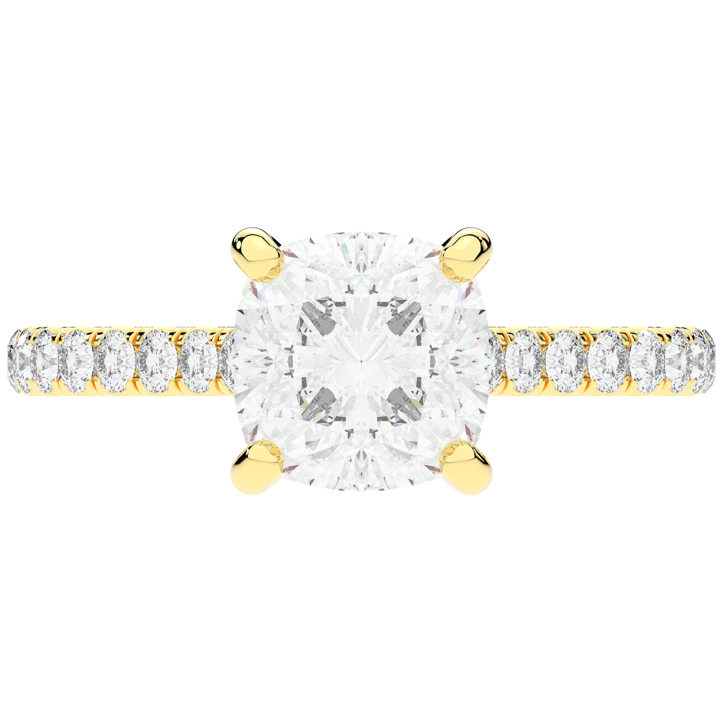 2.40CT.TW CUSHION LAB DIAMOND ENGAGEMENT RING - Nazarelle