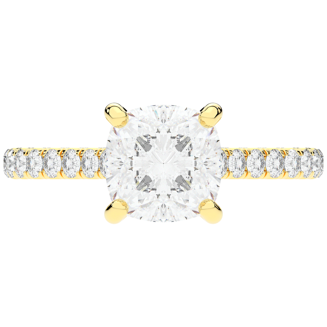 2.40CT.TW CUSHION LAB DIAMOND ENGAGEMENT RING - Nazarelle