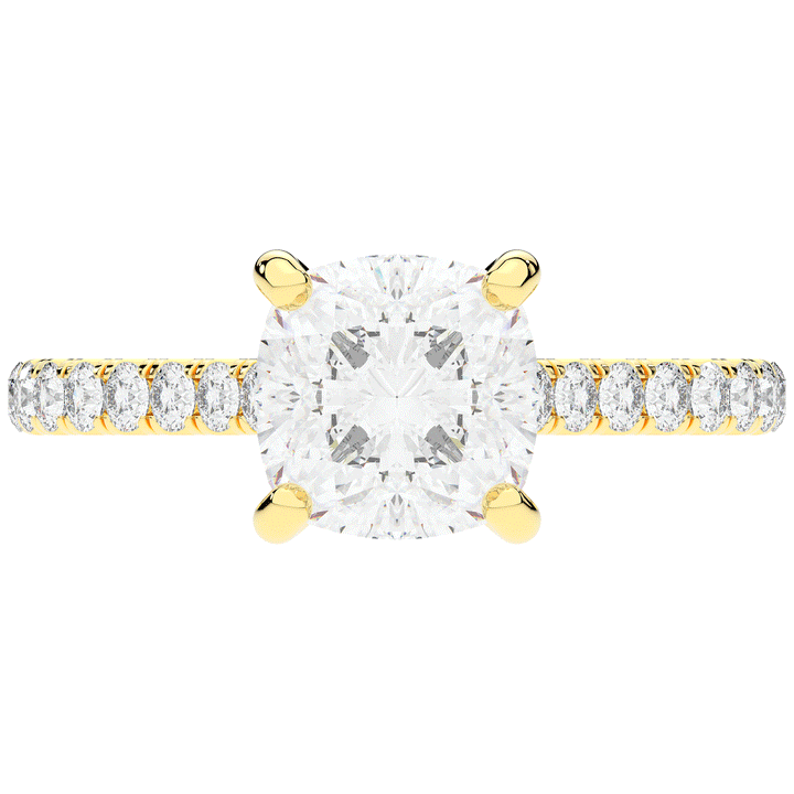 2.40CT.TW CUSHION LAB DIAMOND ENGAGEMENT RING - Nazarelle