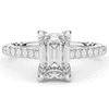 2.70CT.TW EMERALD CUT LAB DIAMOND SOLITAIRE ENGAGEMENT RING - Nazarelle