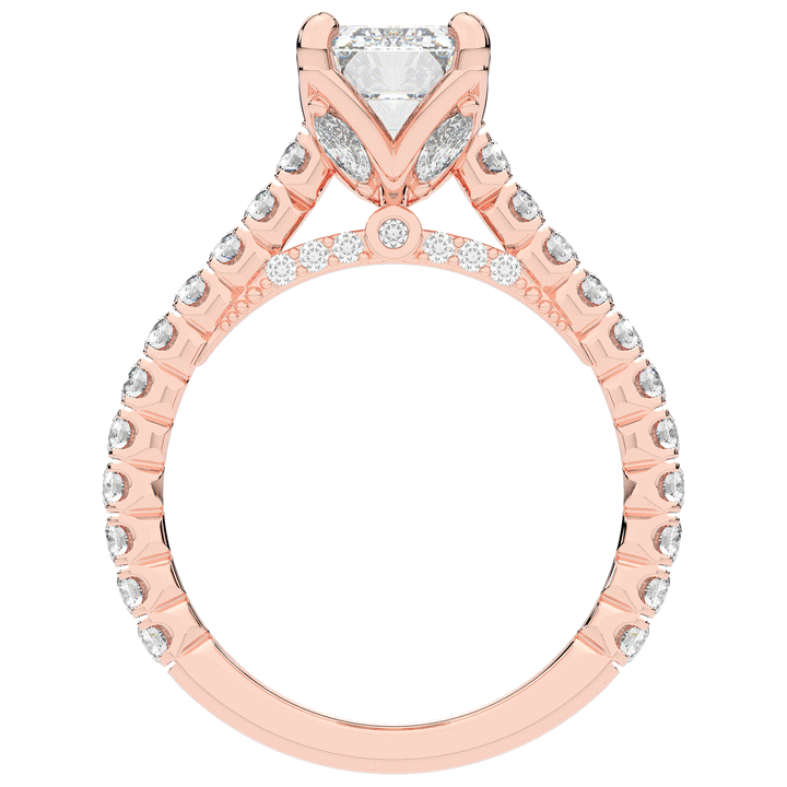2.70CT.TW EMERALD CUT LAB DIAMOND SOLITAIRE ENGAGEMENT RING - Nazarelle