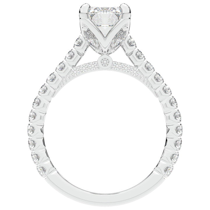 2.70CT.TW EMERALD CUT LAB DIAMOND SOLITAIRE ENGAGEMENT RING - Nazarelle