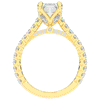 2.70CT.TW EMERALD CUT LAB DIAMOND SOLITAIRE ENGAGEMENT RING - Nazarelle