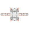 2.70CT.TW EMERALD CUT LAB DIAMOND SOLITAIRE ENGAGEMENT RING - Nazarelle